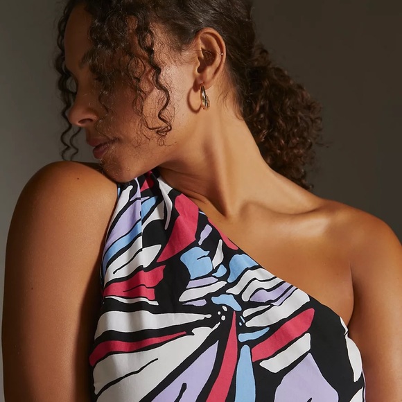 Maeve One-Shoulder Printed Midi Dress - Picture 3 of 5